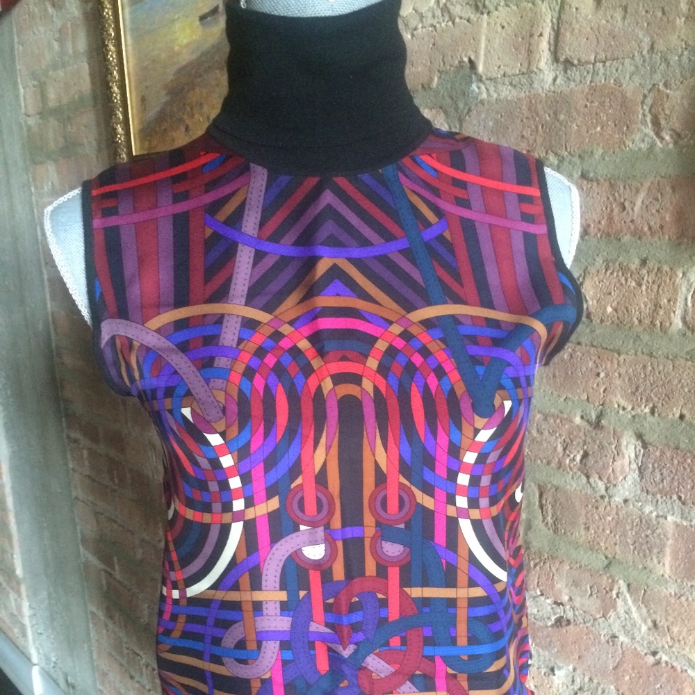 HERMES Clothing Silk Cashmere Dress Made in France